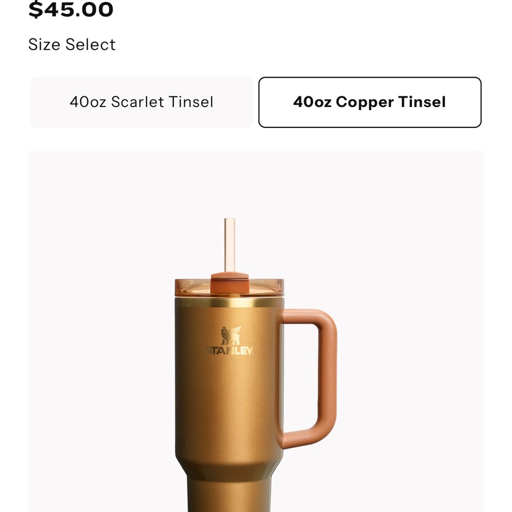 Stanley Copper Tinsel 40oz Tumbler with Handle